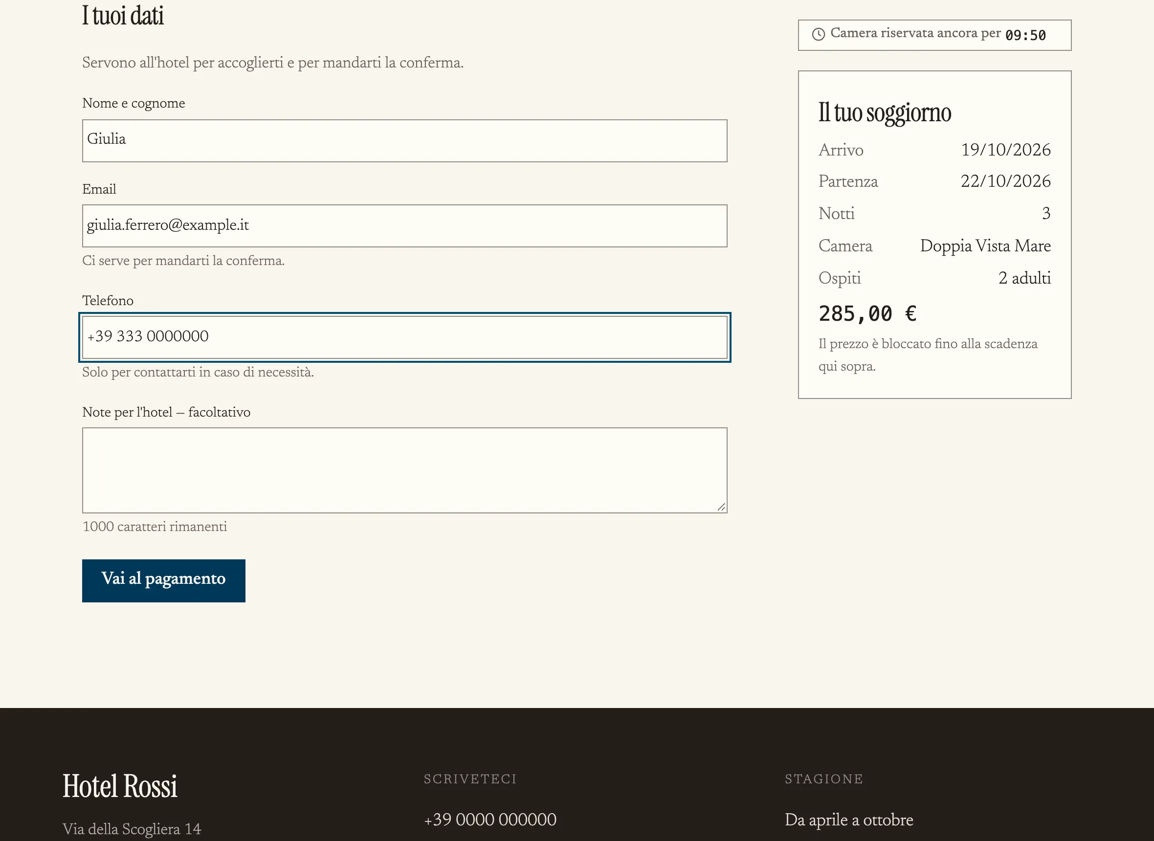 Hotel Platform, passo 04: I dati